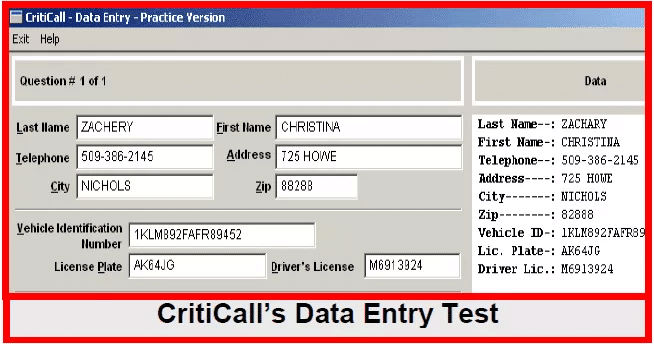 CritiCall test sample