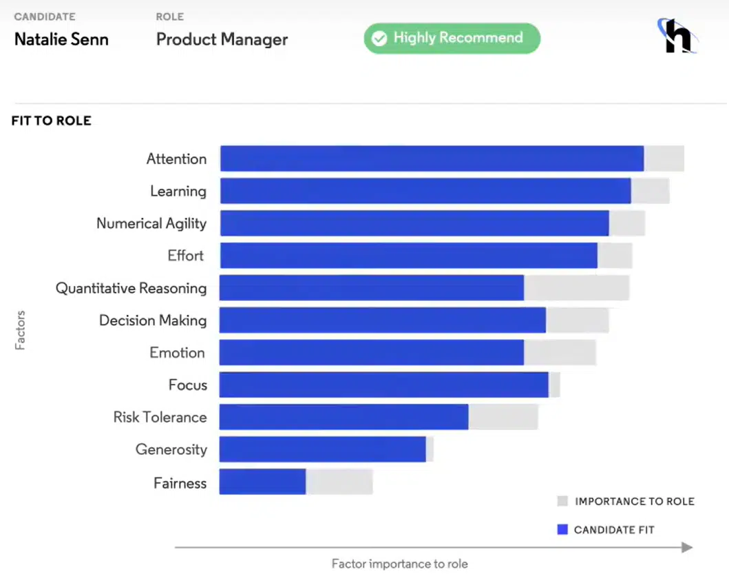 Pymetrics results profile