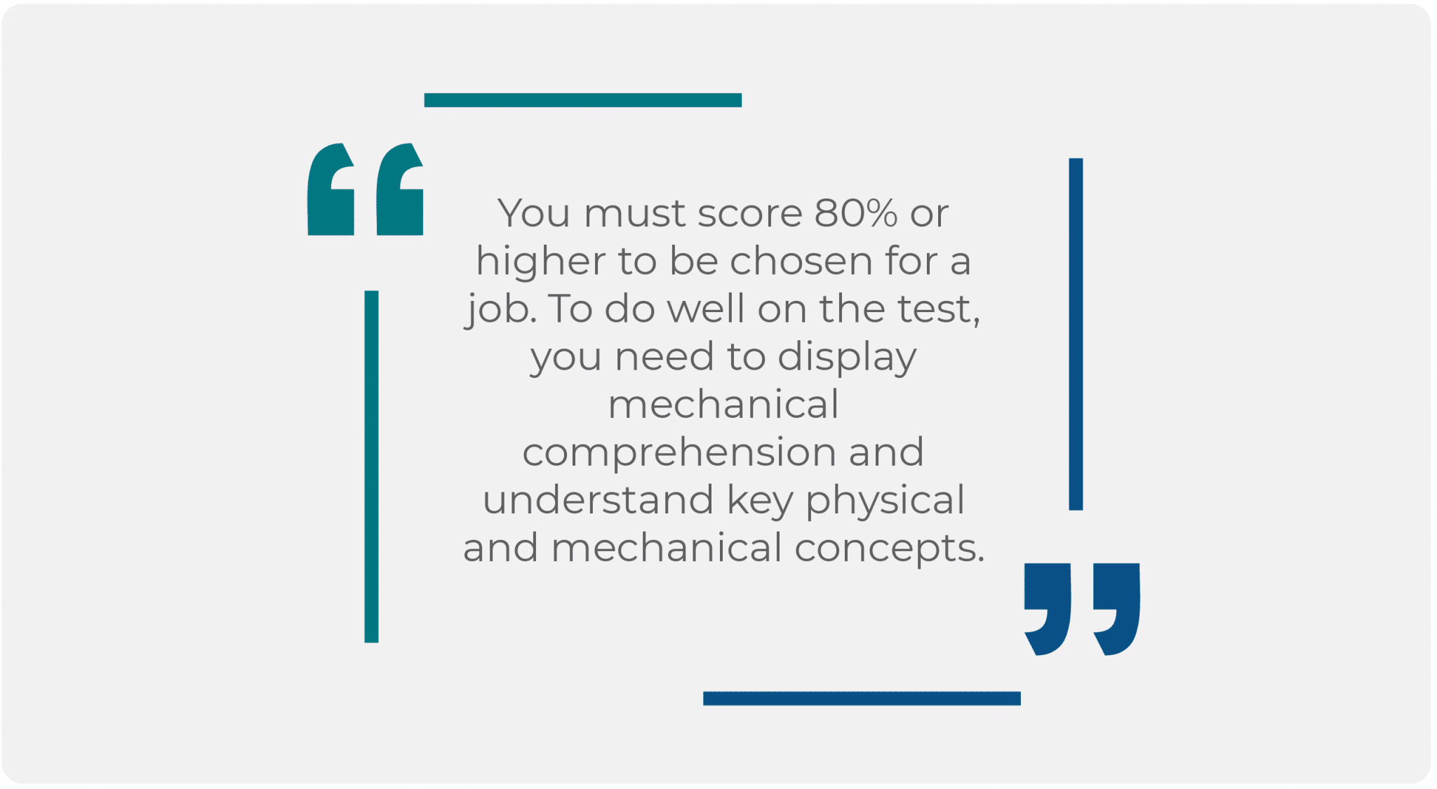 Bennett Mechanical Test Overview Quote