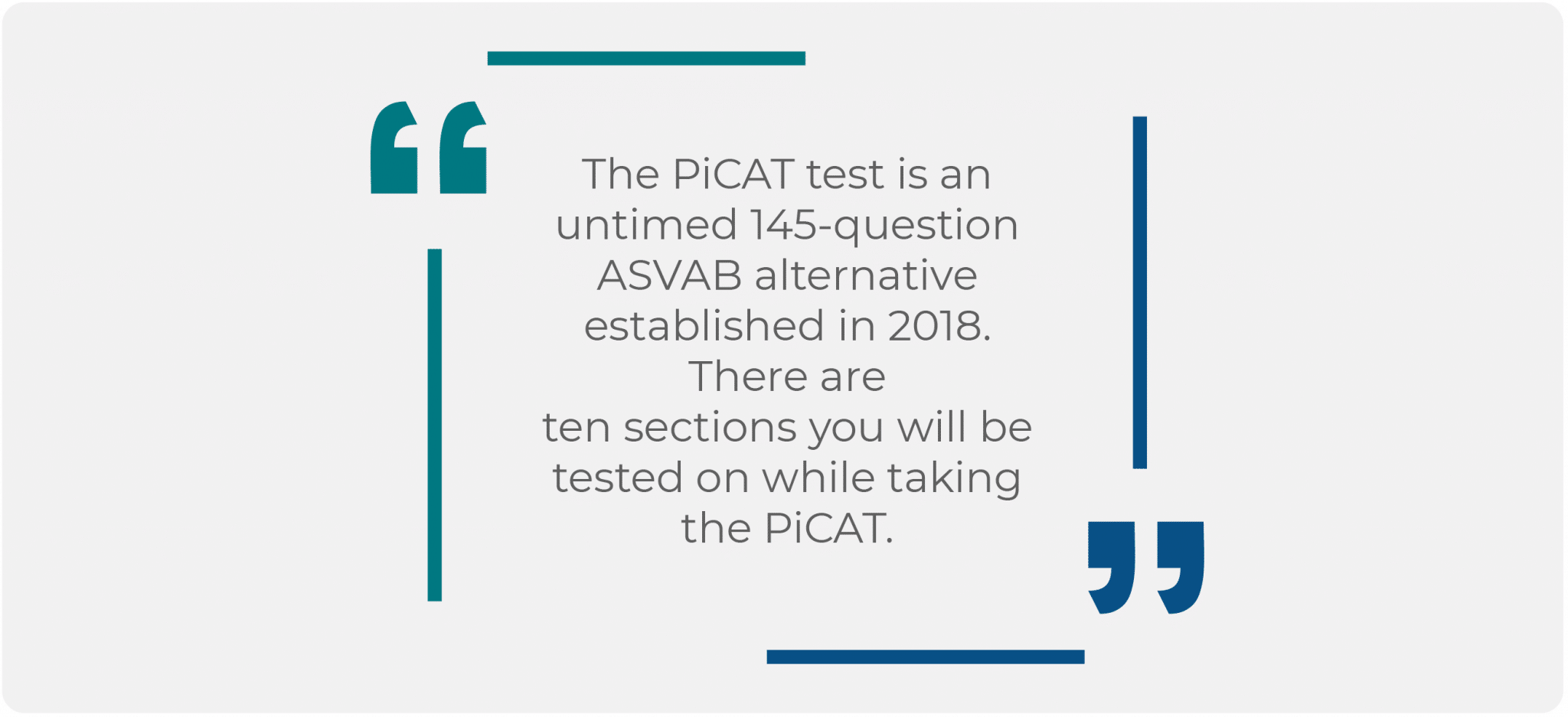 PiCAT Test Overview Quote