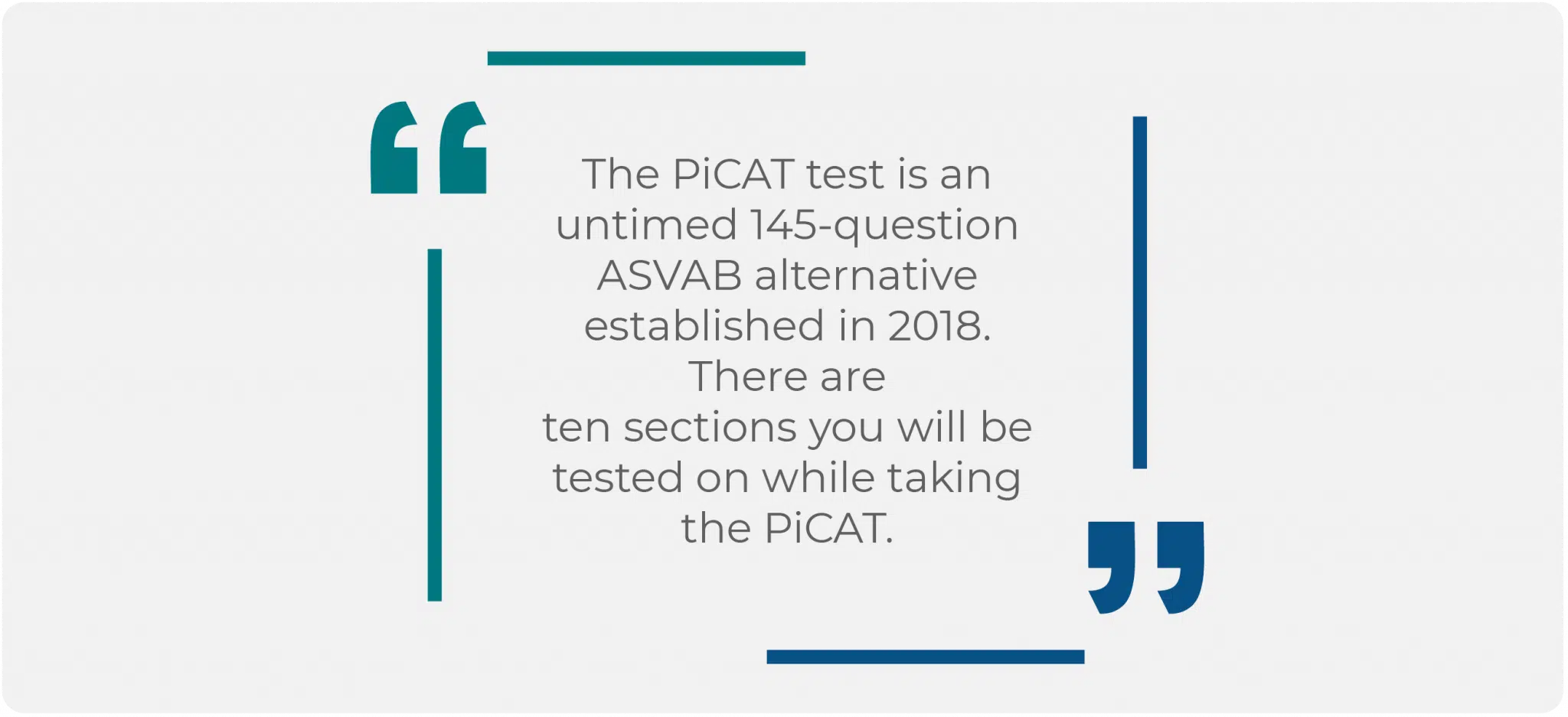 PiCAT Test Overview Quote