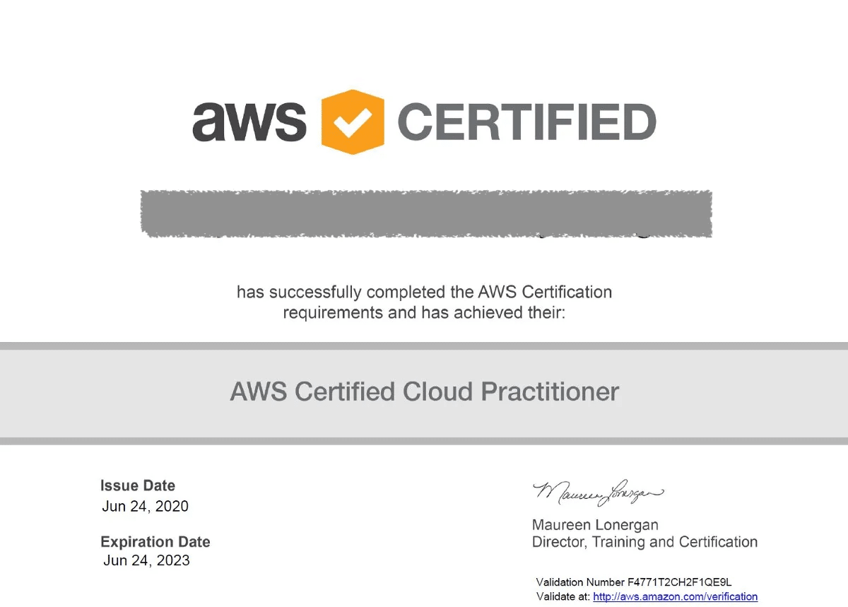 AWS-Certified-Cloud-Practitioner-Exam-Certificate